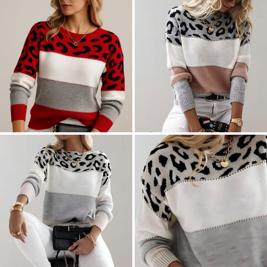 Léopard Élégance | Pull femme — Motif Léopard Subtil & Confort Douillet