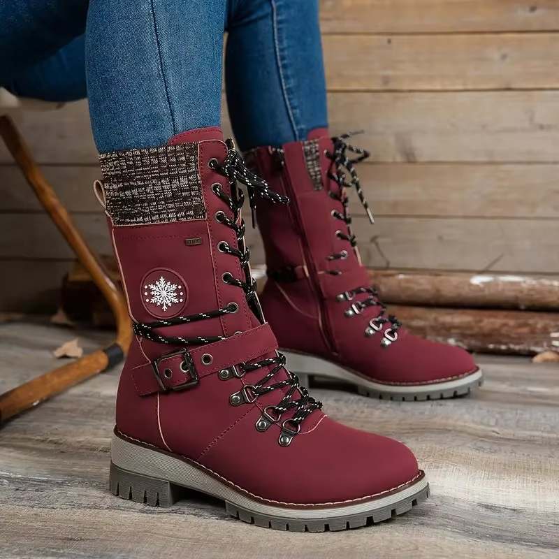 Chaussures d'hiver en cuir pour femmes - Modèle Camille