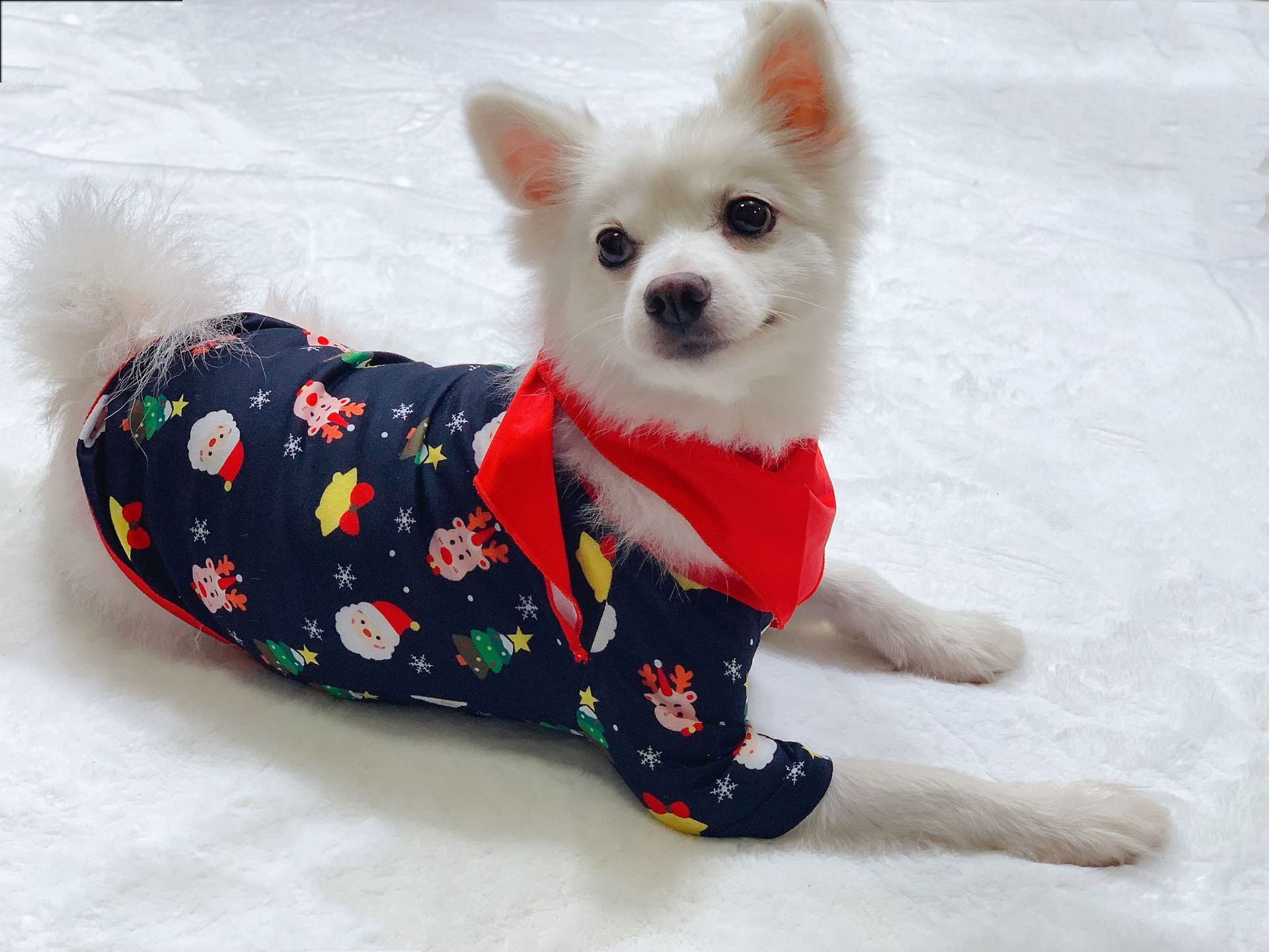 Pyjama Noël pour chien – cadeau Saint-Valentin ou Noël original pour animaux de compagnie.
