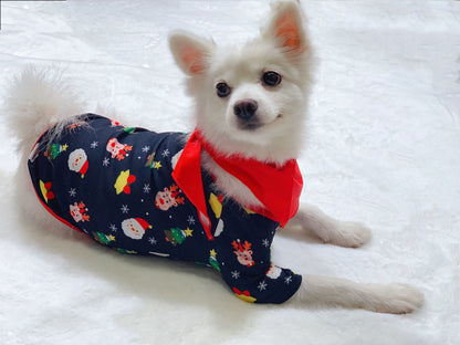 Pyjama Noël pour chien – cadeau Saint-Valentin ou Noël original pour animaux de compagnie.